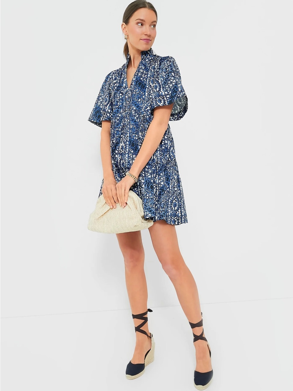 💙 Tuckernuck Montecito Midnights Crawford Dress Blue Mosaic Size XS